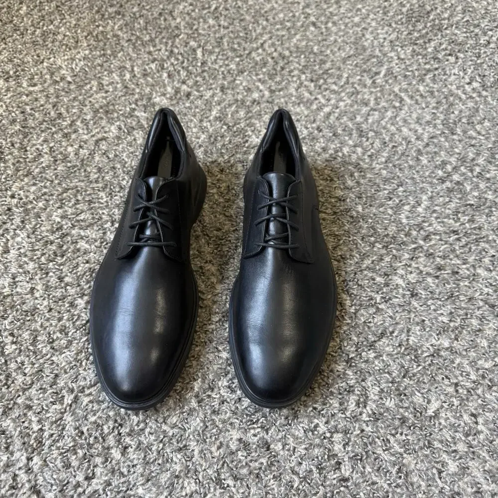 Clarks Un Lipari Park Black Leather Dress Shoe Oxfords Size 12 M Plain Toe New